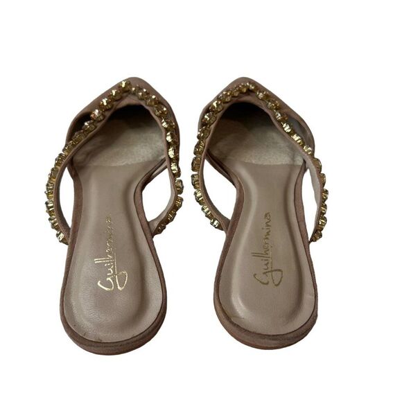 Anthropologie Guilhermina Femme Flats Women's Size 5 Sparkly Studs Slip Ons - Picture 4 of 15